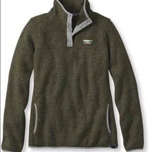 L.L. Bean Fleece Pullover in Kelp Green